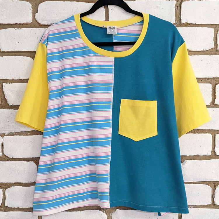 Teal Flip Side Tee - size 30