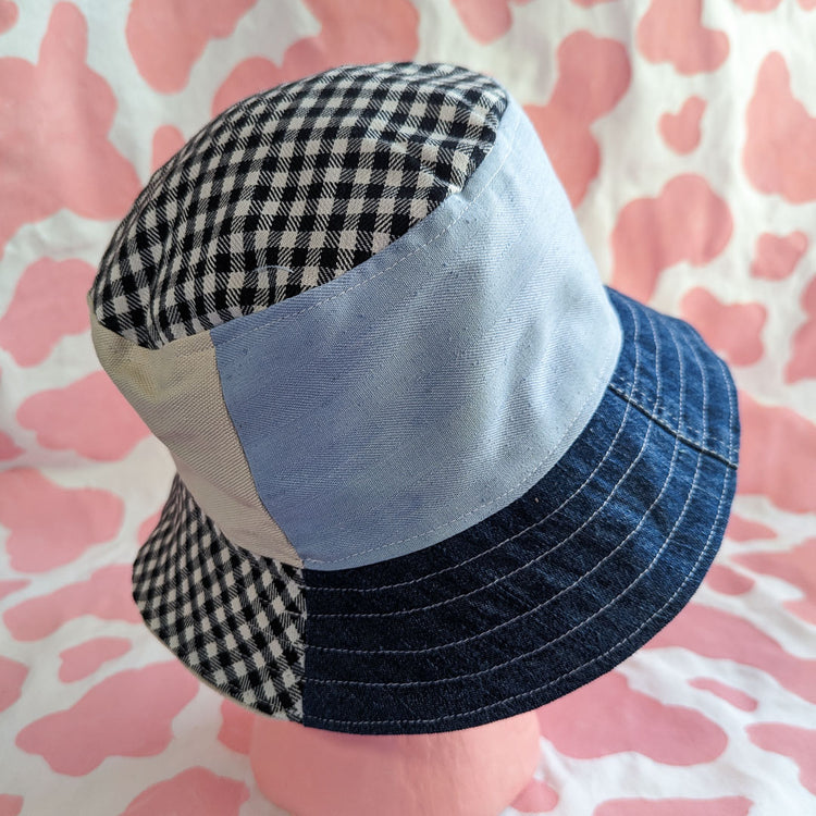 Gingham Style Bucket Hat - Medium