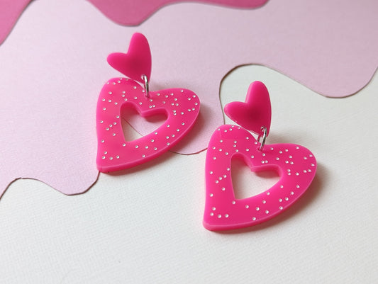 Pitaya Heart Dangle Earrings