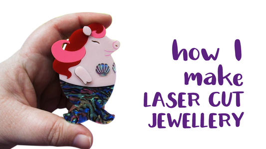 Watch me make my laser cut acrylic jewellery.