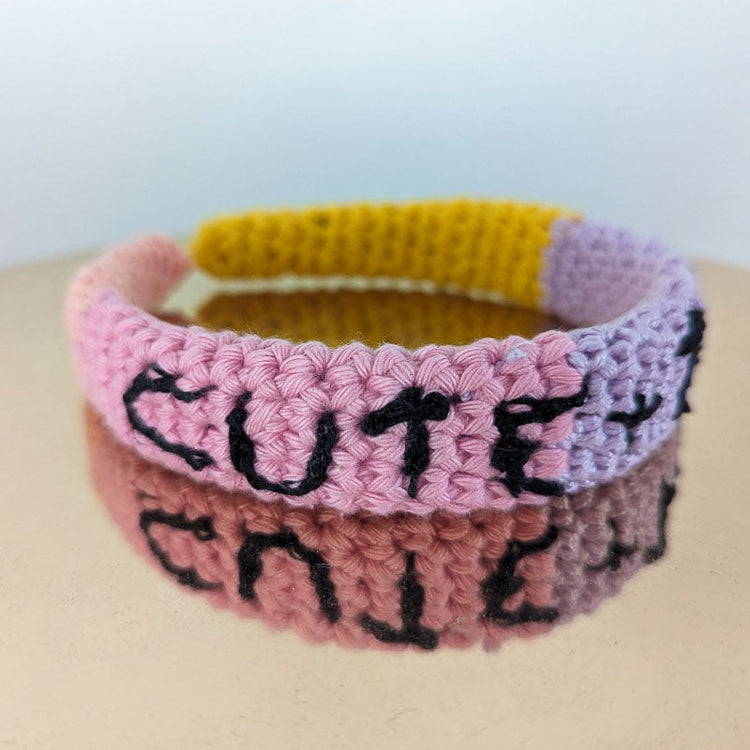 Cute + Tired Colourblock Crochet Headband