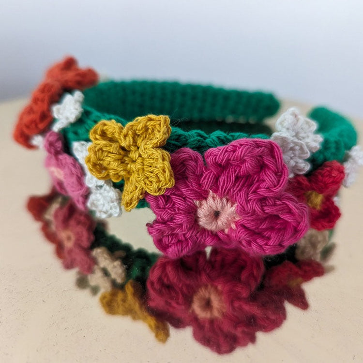 Vibrant Garden Crochet Headband