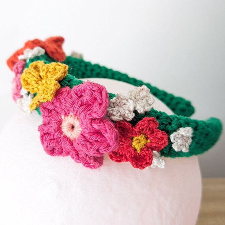 Vibrant Garden Crochet Headband