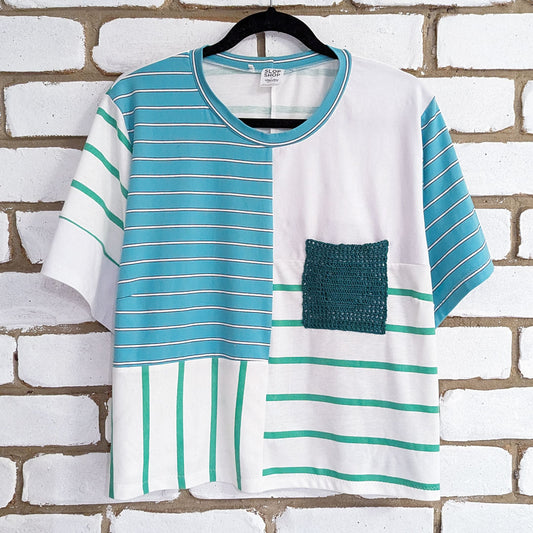 Stripes and Stitches Tee - size 22