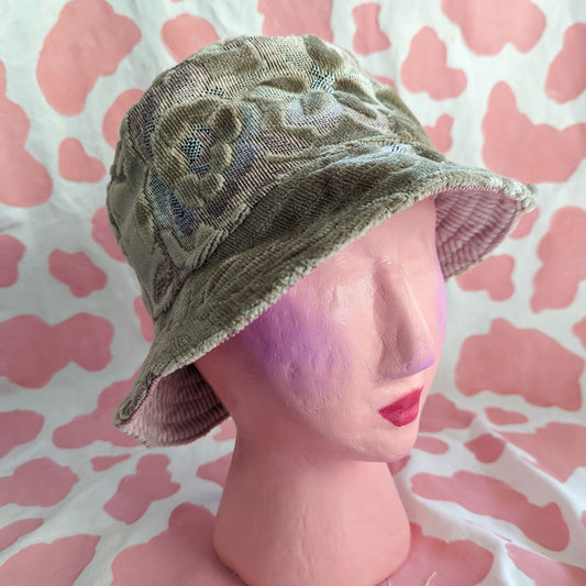 Latte Velour Bucket Hat - Small