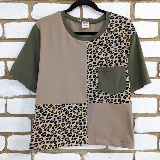 Leopard is a Neutral Tee (Olive) - size 24