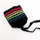 Black Rainbow Pocket Shopper Bag