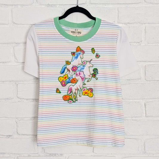 Unicorn Collage Attack Tee - size 12