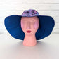 Vintage Purple Floral Sun Hat - S and M