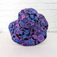 Vintage Purple Floral Sun Hat - S and M