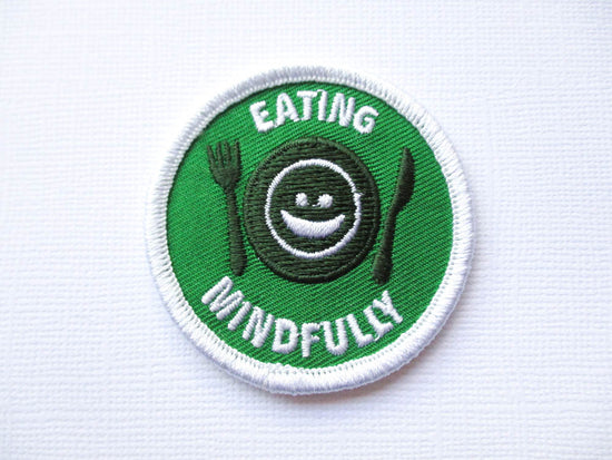 Girth Guides Eating Mindfully, Fat Activist Patch