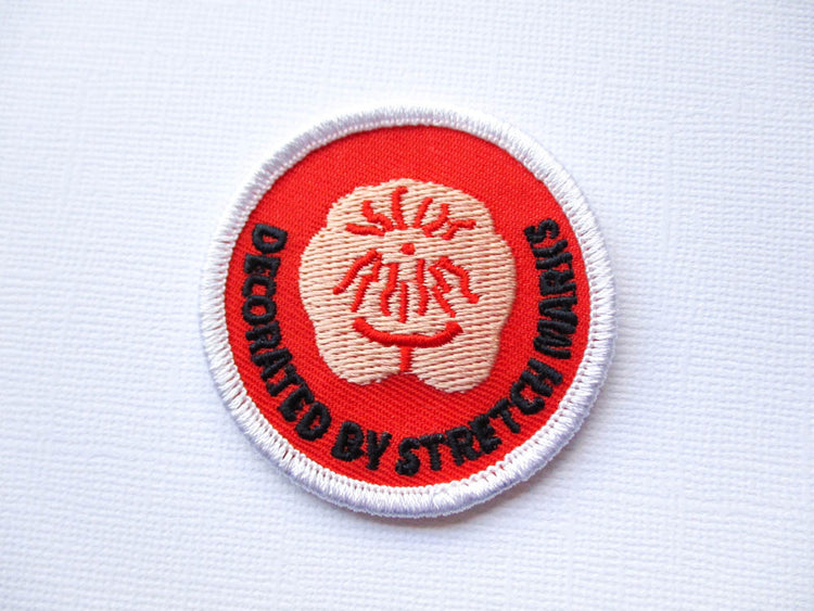 Girth Guides Decorated by Stretchmarks, Fat Activist Patch