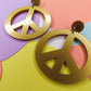 Peace Symbol Statement Earrings, acrylic earrings australia