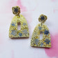 Gold and Blue Star Arch Earrings