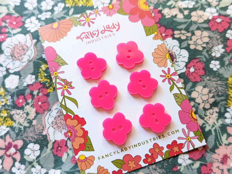 Happy Flower Buttons